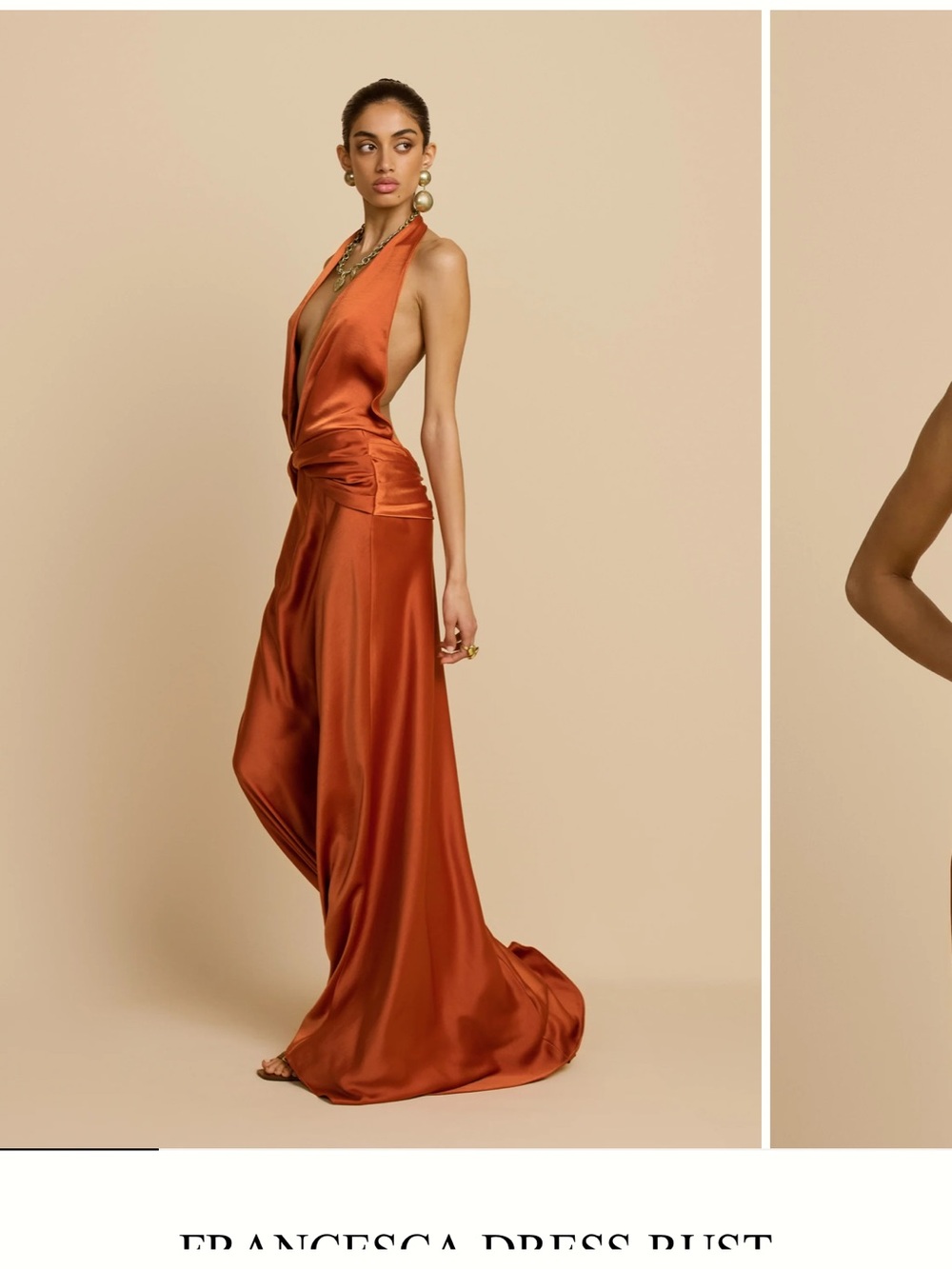 FRANCESCA DRESS RUST - Picture 2 of 6